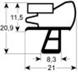 guarnizione per frigoriferi profilo 9956 lar. 446mm l 605mm dimensione esterna