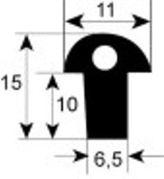 guarnizione forno profilo 2930 l 1350mm con. 1