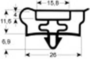 guarnizione per frigoriferi profilo 9951 lar. 464mm l 750mm dimensione esterna