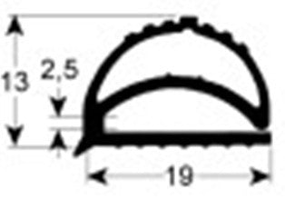guarnizione per cella profilo 9158 con. 8,3m grigio-azzurro