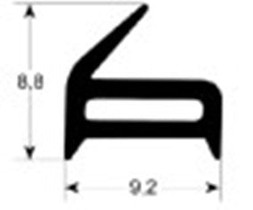 guarnizione forno profilo 2915 lar. 325mm l 1010mm dimensione esterna con. 1 con 8 ganci di fissaggio