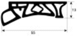 guarnizione per carrelli portateglie profilo 4095 l 780mm con. 1