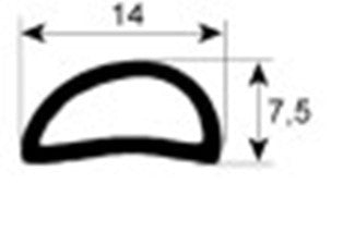 guarnizione forno profilo 2969 l 1650mm con. 1