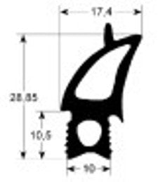 guarnizione forno profilo 2730 lar. 470mm l 760mm adattabile a rational per modello scc/cm 101