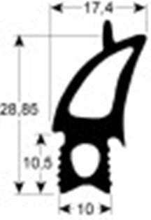 guarnizione forno profilo 2730 lar. 470mm l 1475mm adattabile a rational per modello scc/cm201