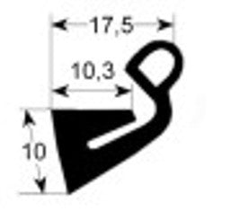 guarnizione per porta profilo 2970 l 1133mm con. 1