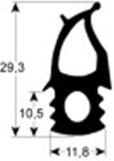 guarnizione per porta profilo 2760 lar. 480mm l 505mm misura innesto externo con. 1