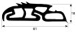 guarnizione per carrelli portateglie profilo 4100 l 610mm con. 1