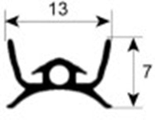 guarnizione per porta profilo 2928 l 307mm con. 1