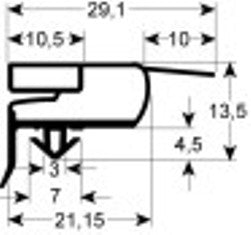 guarnizione per frigoriferi profilo 9773 lar. 690mm l 1550mm dimensione esterna b1 677mm