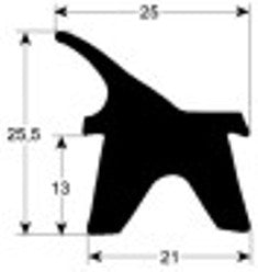 guarnizione per porta profilo 2402 con. al metro