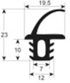 guarnizione per frigoriferi profilo 9299 l 25000mm