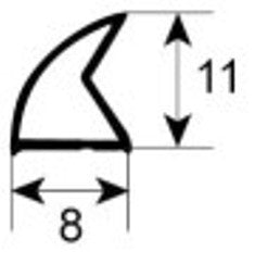 guarnizione forno profilo 5000 lar. 320mm con 6 ganci di fissaggio l 480mm