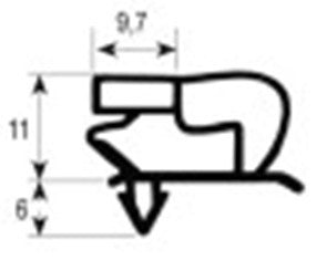 guarnizione per frigoriferi profilo 9048 lar. 597mm l 1677mm misura innesto