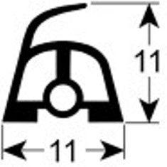 guarnizione per porta l 585mm con 9 ganci di fissaggio