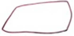 guarnizione forno lar. 640mm 6 ganci l 370mm dimensione esterna