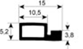 guarnizione forno profilo 2953 l 600mm con. 1