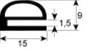 guarnizione per carrelli portateglie profilo 4030 con. al metro silicone trasparente