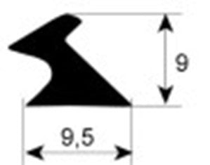guarnizione forno profilo 1895 l 3000mm con. 1 pos. di montaggio esterno