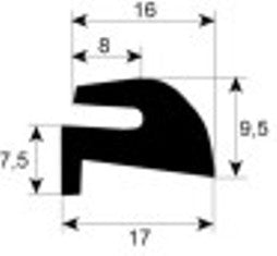 guarnizione forno profilo 1890 l 2370mm con. 1 pos. di montaggio esterno