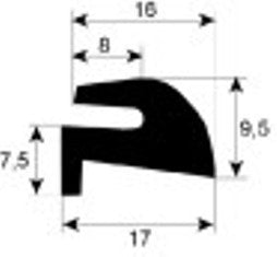 guarnizione forno profilo 1890 l 3500mm con. 1 pos. di montaggio esterno