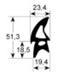 guarnizione forno profilo 2460 l 4560mm con. 1