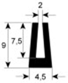 guarnizione forno profilo 2934 con. al metro