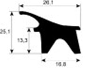 guarnizione per porta profilo 2400 lar. 480mm l 700mm dimensione esterna con. 1