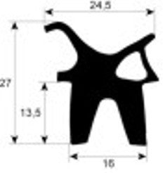 guarnizione per porta profilo 2415 l 695mm pos. di montaggio sopra/sotto con. 1