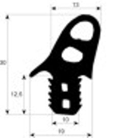 guarnizione forno profilo 2706 con. al metro