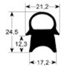 guarnizione forno profilo 2440 lar. 340mm l 405mm dimensione esterna con. 1