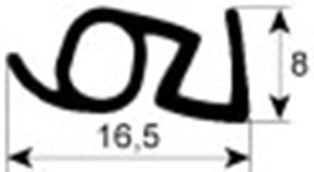 guarnizione forno profilo 2926 l 1500mm con. 1