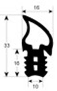 guarnizione forno profilo 2743 lar. 480mm l 610mm dimensione esterna con. 1
