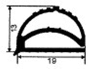 guarnizione per cella profilo 9158 con. 25m grigio-azzurro