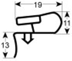 guarnizione per frigoriferi profilo 9952 lar. 730mm l 1380mm misura innesto
