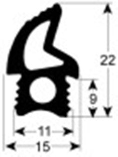 guarnizione per porta profilo 2769 l 2200mm con. 1