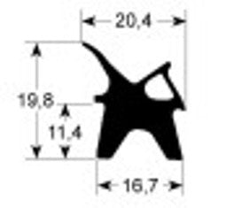 guarnizione per porta profilo 2410 lar. 735mm l 955mm dimensione esterna con. 1