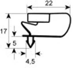 guarnizione per frigoriferi profilo 9796 lar. 650mm l 1595mm misura innesto
