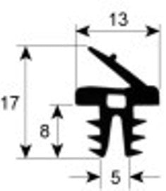 guarnizione per porta profilo 2300 con. al metro