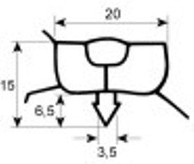 guarnizione per frigoriferi profilo 9967 lar. 960mm l 640mm misura innesto