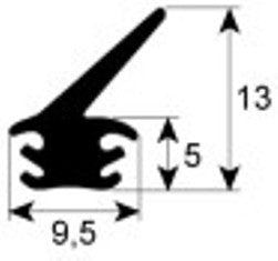 guarnizione per porta profilo 2709 l 1270mm adattabile a rieber
