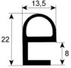 guarnizione per porta profilo 2226 perimetro 2250mm con. 1