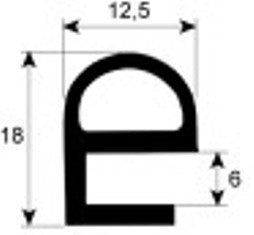 guarnizione per porta profilo 2225 perimetro 2530mm adattabile a bourgeois