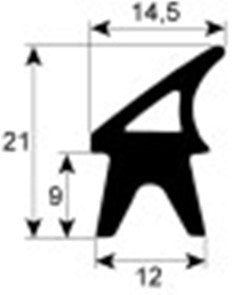 guarnizione per porta profilo 2452 con. 3300mm