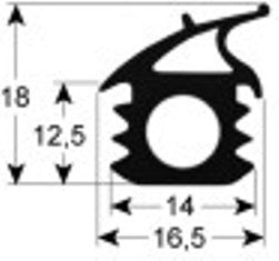 guarnizione per porta profilo 2762 lar. 474mm l 634mm dimensione esterna con. 1