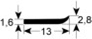 guarnizione per pannello comandi lar. 13mm l 3500mm adattabile a bourgeois