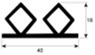 guarnizione per cella profilo 9904 con. al metro nero