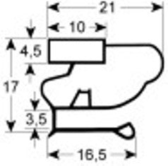 guarnizione per frigoriferi profilo 9135 lar. 380mm l 520mm dimensione esterna conf. 1