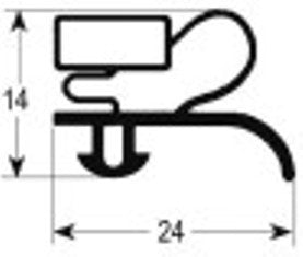 guarnizione per frigoriferi profilo 9012 lar. 625mm l 1595mm misura innesto