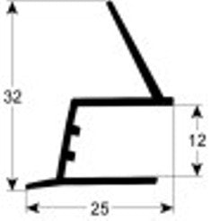 guarnizione per frigoriferi profilo 9910 l 735mm conf. 1 pos. di montaggio dx